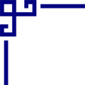 Free Stock Photo: Illustration of a blue upper left frame corner