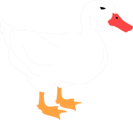 Free Stock Photo: Illustration of a white duck
