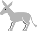 Free Stock Photo: Illustration of a gray donkey