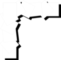 Free Stock Photo: Illustration of an upper left frame corner of squares