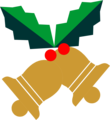 Free Stock Photo: Illustration of holly and bells