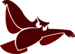Free Stock Photo: Illustration of a flying brown owl