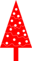 Free Stock Photo: Illustration of a red Christmas tree