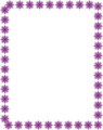 Free Stock Photo: Illustration of a blank frame border of purple star shapes