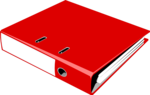 Free Stock Photo: Illustration of a red notebook binder