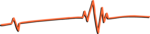 Free Stock Photo: Illustration of an orange EKG graph