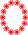 Free Stock Photo: Illustration of a blank frame border of red star shapes