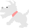 Free Stock Photo: Illustration of a gray cartoon dog