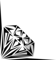 Free Stock Photo: Illustration of a lower left diamond frame corner