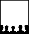 Free Stock Photo: Illustration of a blank frame with silhouettes