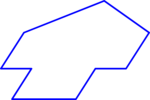 Free Stock Photo: Illustration of a blue outlined up arrow