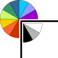 Free Stock Photo: Illustration of an upper left pie chart frame corner