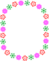 Free Stock Photo: Illustration of a blank frame border of colorful star shapes