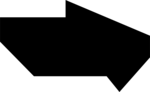 Free Stock Photo: Illustration of a black right facing arrow