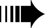Free Stock Photo: Illustration of a black right facing arrow