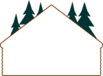 Free Stock Photo: Illustration of a blank log cabin frame border
