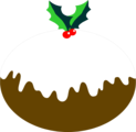 Free Stock Photo: Illustration of a Christmas dessert topped with holly