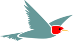 Free Stock Photo: Illustration of a blue bird flying