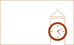 Free Stock Photo: Illustration of a blank frame border with a clock
