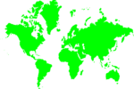 Free Stock Photo: Illustration of a green map of the world
