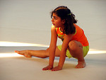 Free Stock Photo: A young Indian girl doing gymnastics