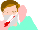 Free Stock Photo: Illustration of a lab technician with a vial of blood
