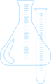 Free Stock Photo: Illustration of a test tube and a flask