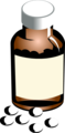 Free Stock Photo: Illustration of a bottle of pills