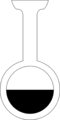 Free Stock Photo: Illustration of a half filled flask