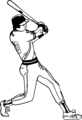Free Stock Photo: Illustration of a baseball batter