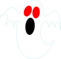 Free Stock Photo: Illustration of a red eyed ghost