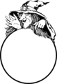 Free Stock Photo: Illustration of a witch and a crystal ball