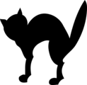 Free Stock Photo: Illustration of a black cat silhouette