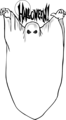 Free Stock Photo: Illustration of a blank ghost frame with halloween text