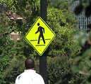 Free Stock Photo: Pedestrian crossing sign