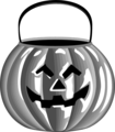 Free Stock Photo: Illustration of a jack-o-lantern candy holder