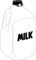 Free Stock Photo: Illustration of a plastic gallon jug of milk