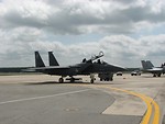 Free Stock Photo: Two F-18 fighter jets parked on a runway
