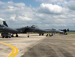 Free Stock Photo: Fighter jets on the runway at the 2009 Robins AFB Air Show.