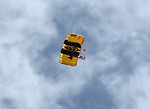 Free Stock Photo: A member of the US Army Golden Knights parachuting at the 2009 Robins AFB Air Show.