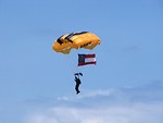 Free Stock Photo: A member of the US Army Golden Knights parachuting at the 2009 Robins AFB Air Show.