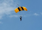 Free Stock Photo: A member of the US Army Golden Knights parachuting at the 2009 Robins AFB Air Show.