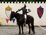 Free Stock Photo: A knight on a horse in the jousting arena at the 2009 Georgia Renassance Festival