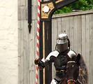 Free Stock Photo: A knight on a horse in the jousting arena at the 2009 Georgia Renassance Festival