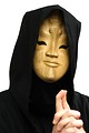 Free Stock Photo: A man in a strange wooden mask