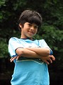 Free Stock Photo: A young latino boy posing outdoors