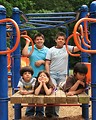 Free Stock Photo: A group of latino kids posing on a playground
