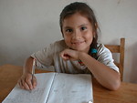 Free Stock Photo: Girl with notebook in classroom
