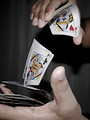 Free Stock Photo: Hands shuffling a deck of cards