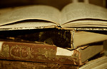 Free Stock Photo: A pile of antique books